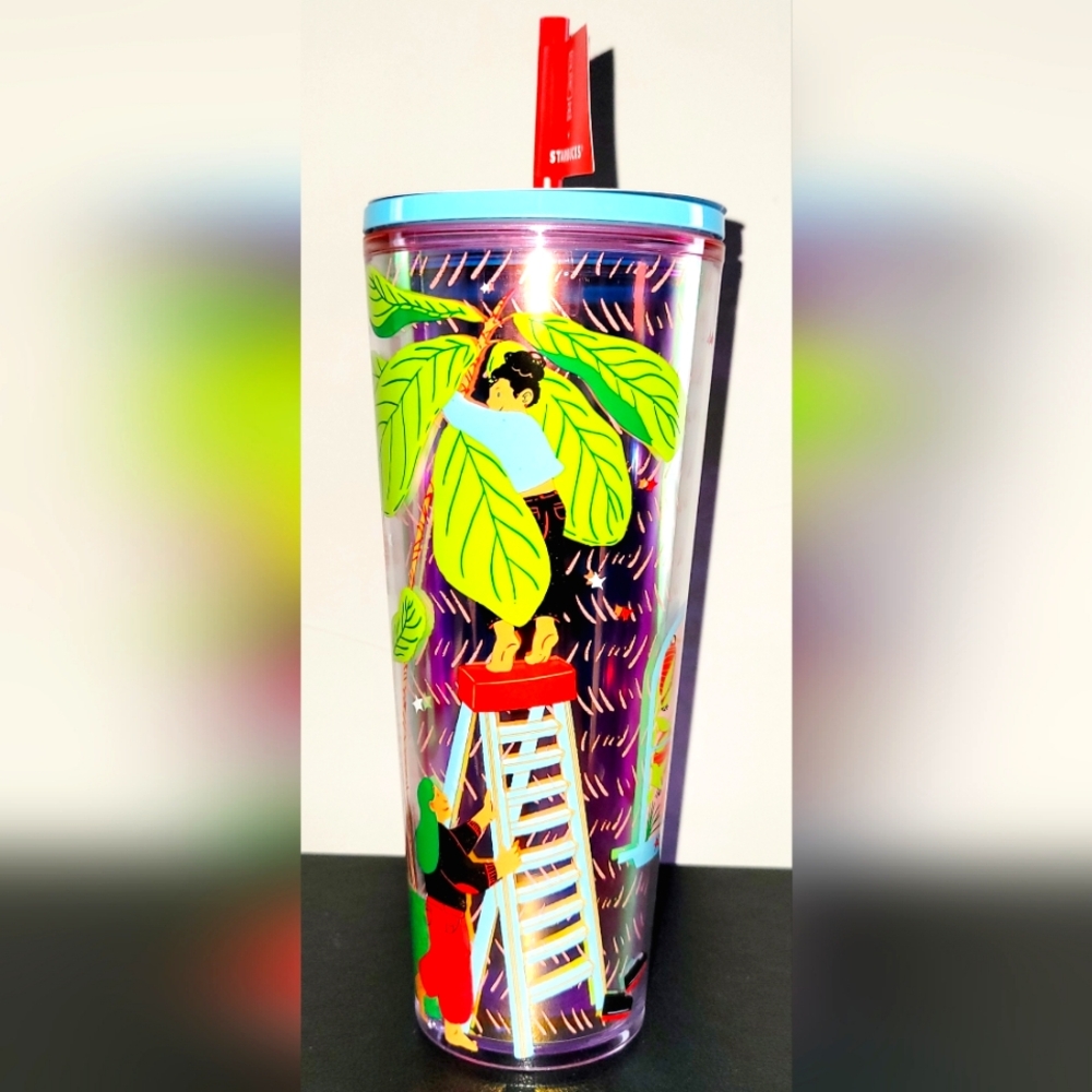NWT Starbucks X Monyee Chau Chinese American Artist Collab Summer Jungle Tumbler - Picture 1 of 3